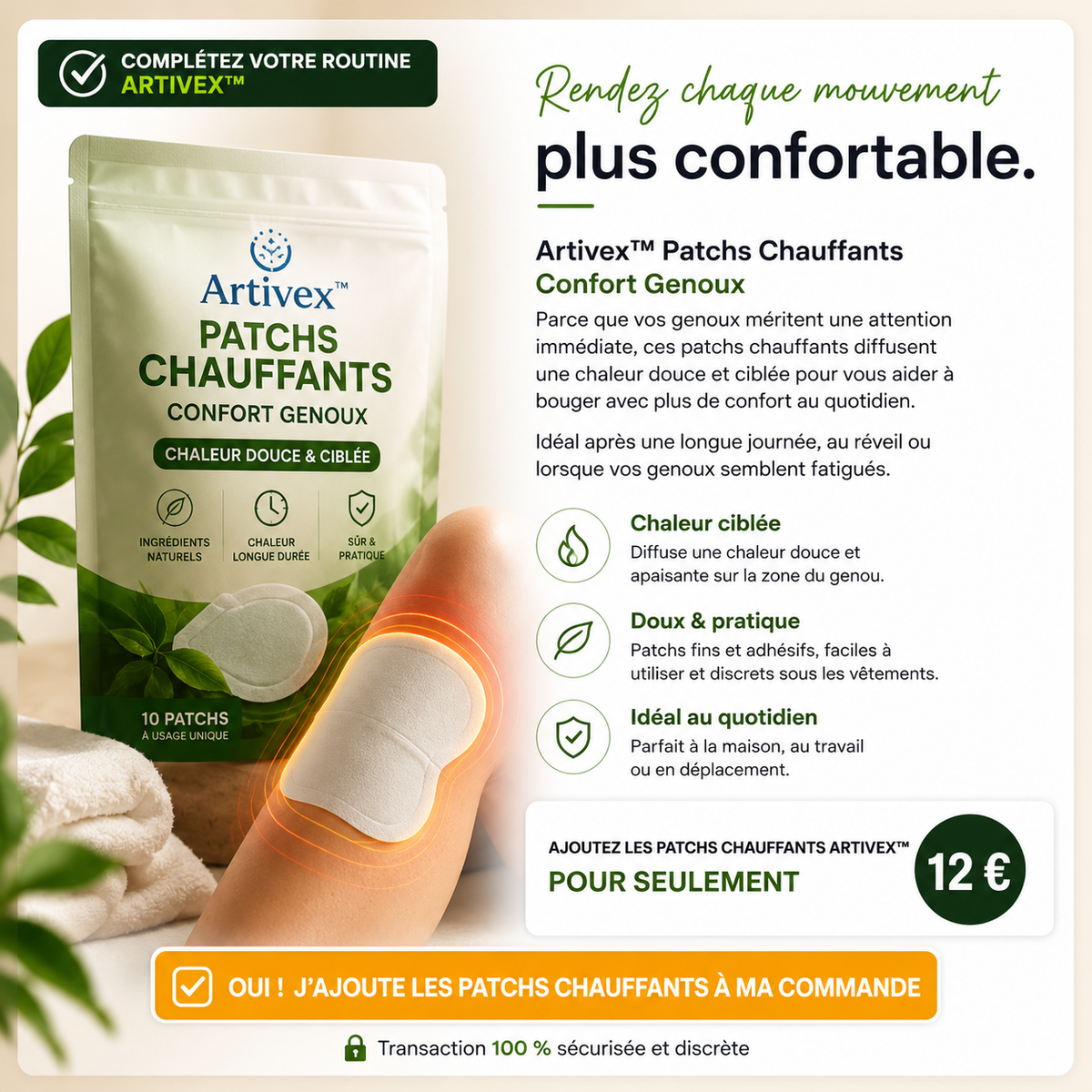 Artivex™ Patchs Chauffants Confort Genoux - IL